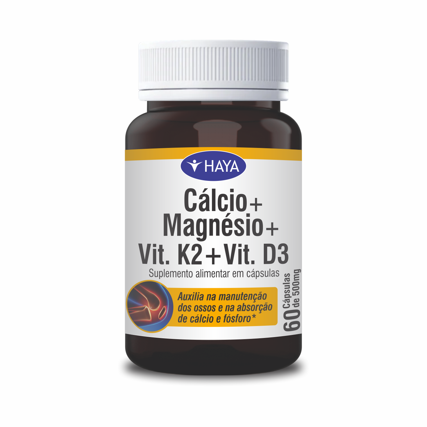 Cálcio + Magnésio + Vit. K2 + Vit. D3 (MDK) - 60 Cápsulas